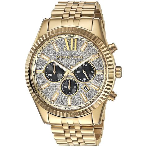 michael kors lexington watch gold and black|oversized lexington two tone watch.